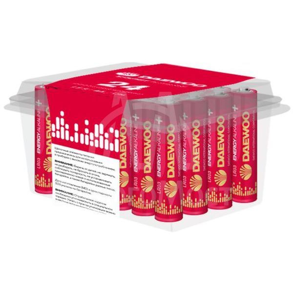 Элемент питания алкалиновый AAA/LR03 1.5В Energy Alkaline 2021 Pack-24 (уп.24шт) DAEWOO 5029965