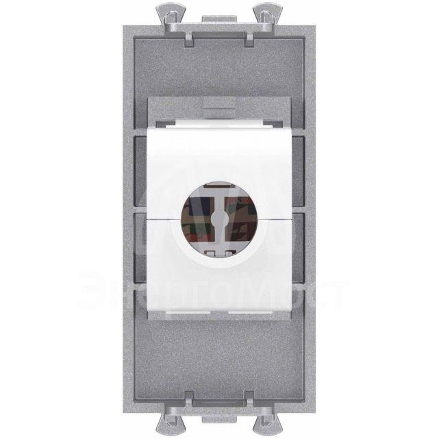 Розетка компьютерная 1мод. Avanti &amp;quot;Закаленная сталь&amp;quot; RJ45 кат.6 без шторок модульная механизм DKC 4404691