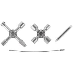 Ключ универсальный для электрошкафов 10-в-1 двусторонняя CrV бита РН2/SL7 FIT 60110