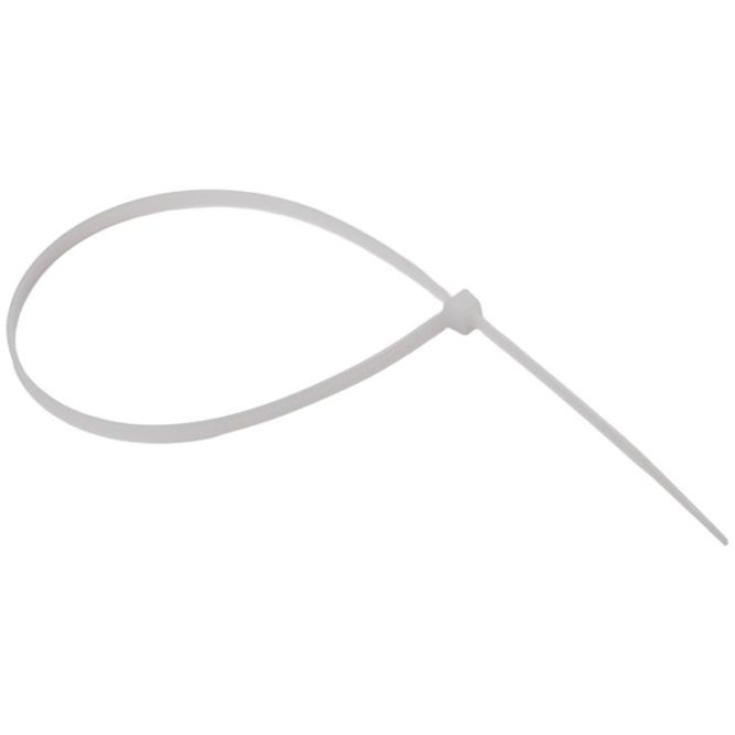 Хомут кабельный PCT 4.8х350-100WH 4.8х350 PA6.6 бел.(уп.100шт) JazzWay 5054066