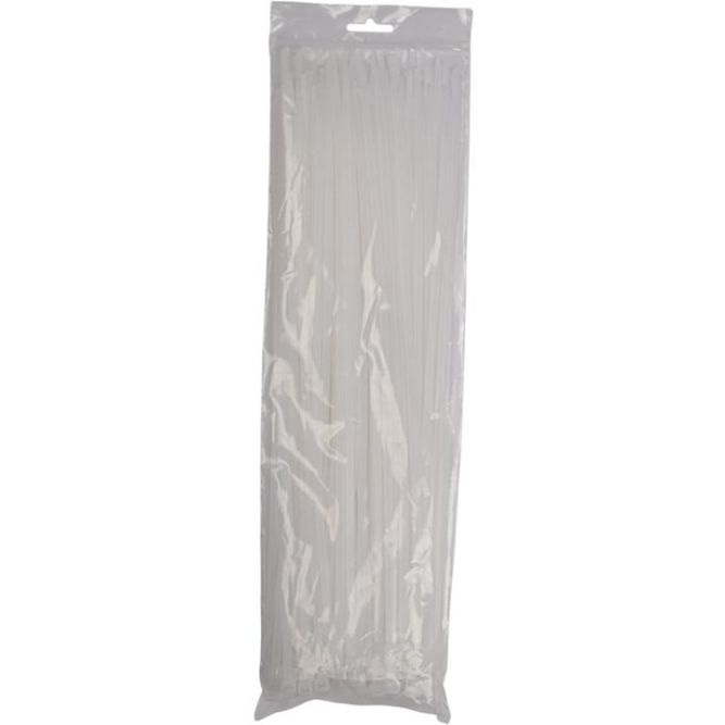 Хомут кабельный PCT 4.8х350-100WH 4.8х350 PA6.6 бел.(уп.100шт) JazzWay 5054066