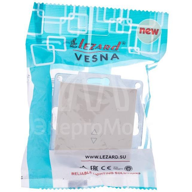 Механизм выключателя проходн. 1-кл.СП VESNA кремов. LEZARD 742-0388-105