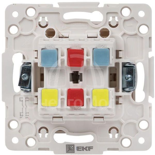 Механизм переключателя проходного 2-кл. Стокгольм 10А бел. PROxima EKF EYV10-027-10