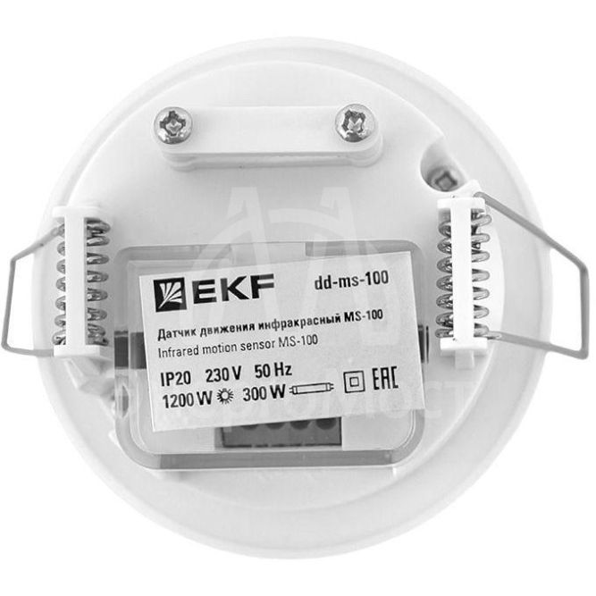 Датчик движения (ИК) MS-100 (ДД) встраив. 1200Вт 360град. до 6м IP20 EKF dd-ms-100