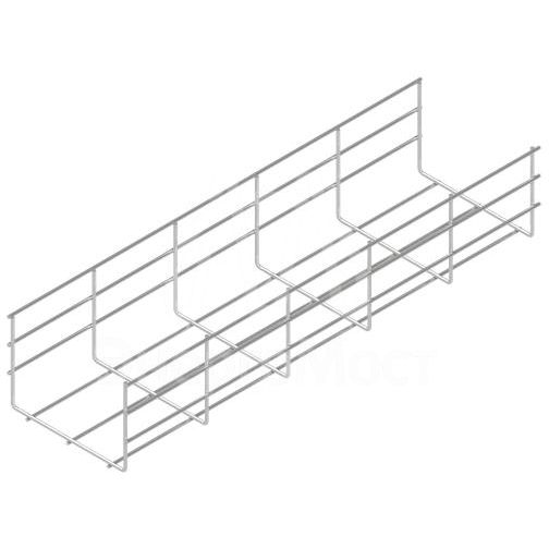 Лоток проволочный 300х100 L3000 сталь 4мм PL100-300-3000 оцинк. КМ LO1292