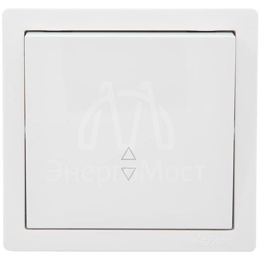 Выключатель 1-клав. проходной LETO бел. LEZARD 752-0200-105