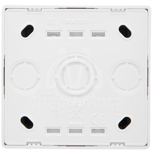 Выключатель 1-клав. проходной LETO бел. LEZARD 752-0200-105