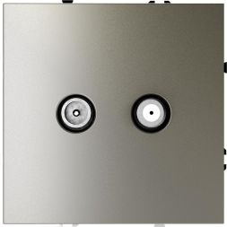 Розетка телевизионная оконечная TV + SAT 2-м СП S70 механизм шелк Voltum VLS060404