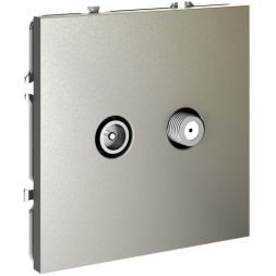 Розетка телевизионная оконечная TV + SAT 2-м СП S70 механизм шелк Voltum VLS060404