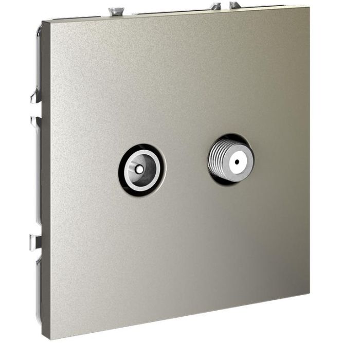 Розетка телевизионная оконечная TV + SAT 2-м СП S70 механизм шелк Voltum VLS060404