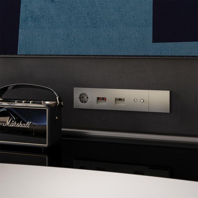 Розетка телевизионная оконечная TV + SAT 2-м СП S70 механизм шелк Voltum VLS060404