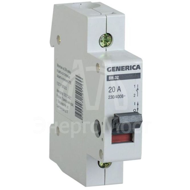 Выключатель нагрузки (мини-рубильник) 1п ВН-32 20А GENERICA IEK MNV15-1-020