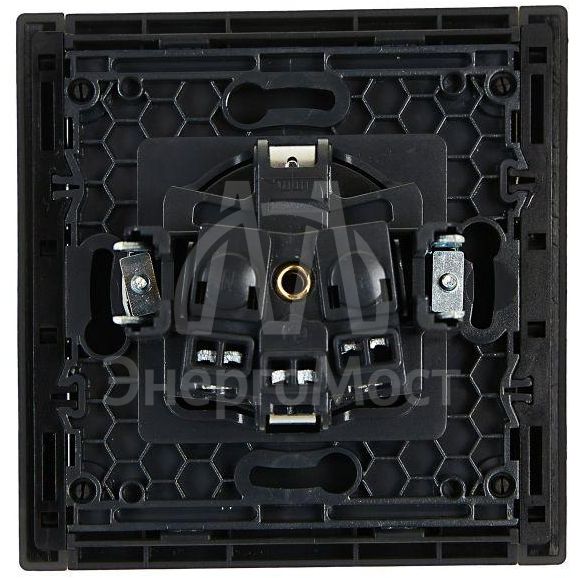 Розетка СП FORTE&amp;amp;PIANO FP315 16А с заземл. защ. шторки винт. крепл. сер. IEK FP-R14-16-K03