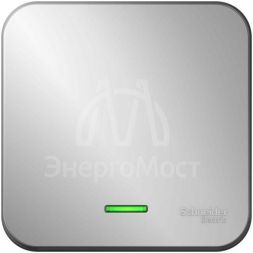 Выключатель 1-кл. ОП Blanca 10А IP20 (сх. 1) 250В с подсветкой с изолир. пластиной алюм. SchE BLNVA101113