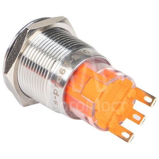 Кнопка S-Pro67 19мм с фикс. без подсветки EKF s-pro67-200