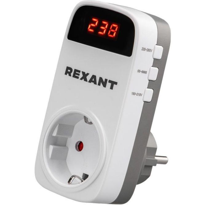Реле напряжения «вилка-розетка» с дисплеем 16А Rexant 10-6040