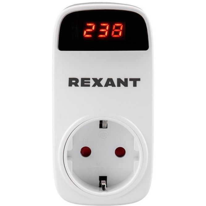 Реле напряжения «вилка-розетка» с дисплеем 16А Rexant 10-6040
