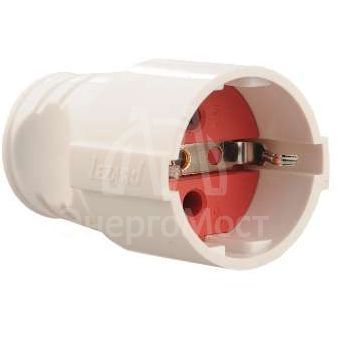 Штепсель с заземл. бел. LEZARD 715-0701-607