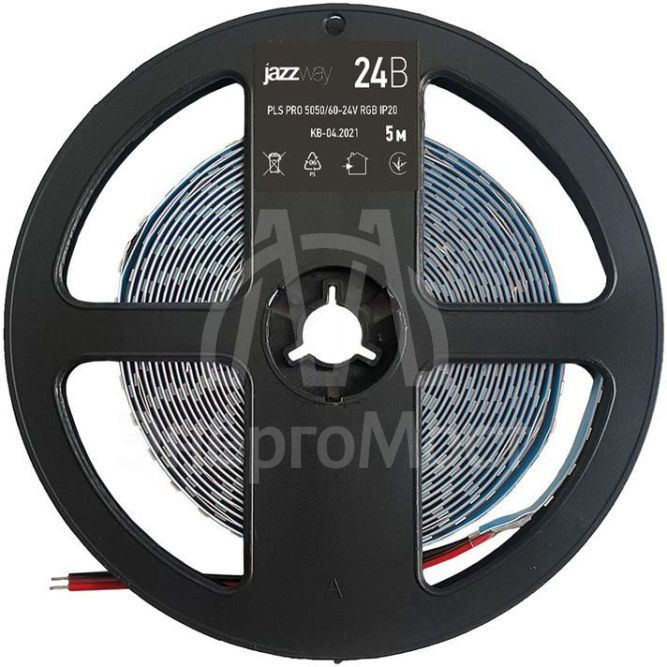 Лента светодиодная PLS PRO 5050/60 RGB разноцвет. 24В IP20 (уп.5м) Pro JazzWay 5033979