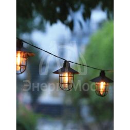 Гирлянда светодиодная садовая на солнечной панели 8 фонарей дл.2.8м аккумулятор 3.7В 600мА.ч 14500 литиевый КОСМОС KOC_SOL111