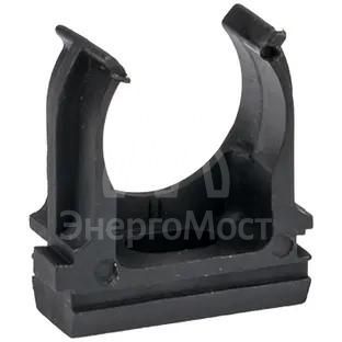 Держатель для труб (клипса) для ручного монтажа d16мм черн. Plast (уп.100шт) EKF derj-z-16s-black