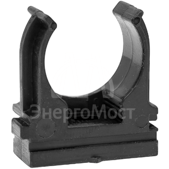 Держатель для труб (клипса) для ручного монтажа d16мм черн. Plast (уп.100шт) EKF derj-z-16s-black