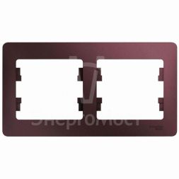 Рамка 2-м Glossa горизонт. баклажан. SchE GSL001102