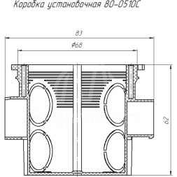 Коробка установочная СП углубленная 80-0510С безгалогенная (HF) 68х62 с саморезами Промрукав 80-0510С