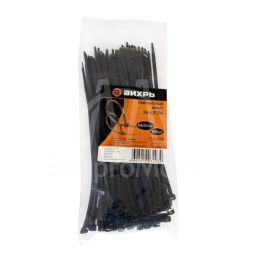 Хомуты нейлоновые (стяжки) черные 100 шт. Вихрь 4,8*200 Ч
