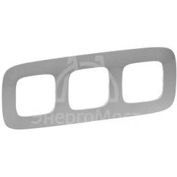 Рамка 3-м Valena Allure универсальная алюм. Leg 754393