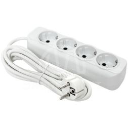 Удлинитель 4х2м с заземл. 16А IP20 Эксперт 3.0кВт ПВС 3х1 PROxima EKF UBA16-310-4-02