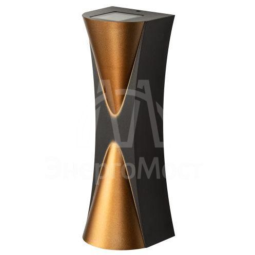 Светильник светодиодный WL43 BK+GD 6Вт 3500К для интерьера/фасадов IP54 черн./зол. Эра Б0054422