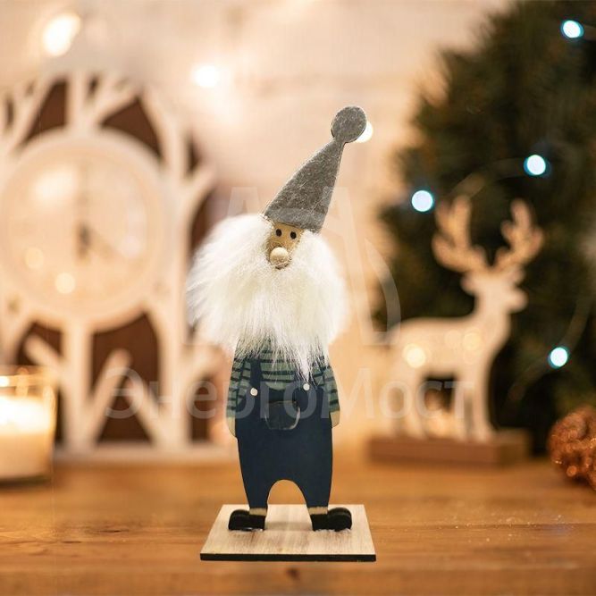 Фигура деревянная &amp;quot;Гномик-бородач&amp;quot; 18см Neon-Night 504-008