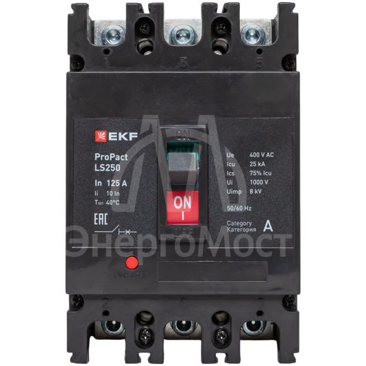 Выключатель автоматический 3п 125А 25кА LS250 ProPact EKF mccb-250-25-3-125-ls