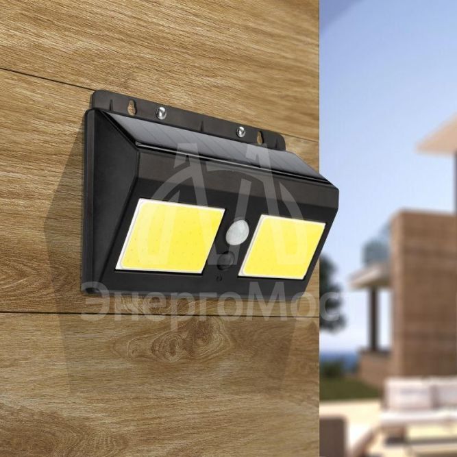 Светильник NEW AGE на солнечной батарее датчик движения; освещенности кнопка вкл/выкл герметичная фасадная LED COB Lamper 602-234