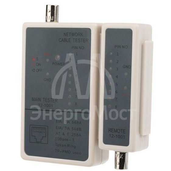 Тестер кабеля RJ45+BNC (HT-C003) (TL-5248) Rexant 12-1001