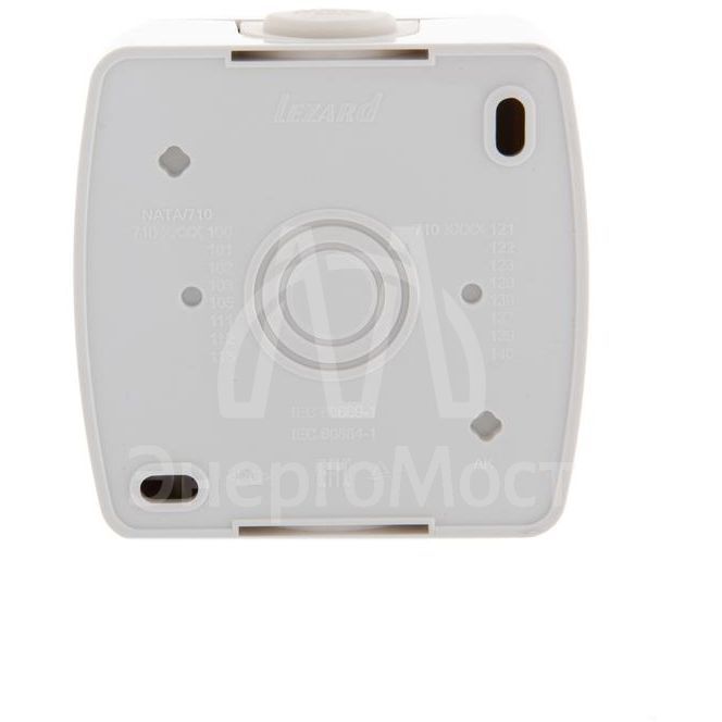 Розетка 1-м ОП Ната керам. с заземл. бел. LEZARD 710-0200-122