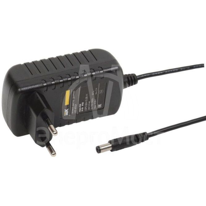 Драйвер LED ИПСН ECO 3528 24Вт 12В адаптер-JacK 5.5мм IP20 IEK LSP2-024-12-20-11