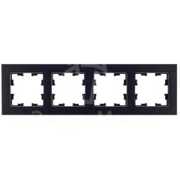Рамка 4-м BRITE РУ-4-1-БрЧ металл черн. IEK BR-M42-M-K02