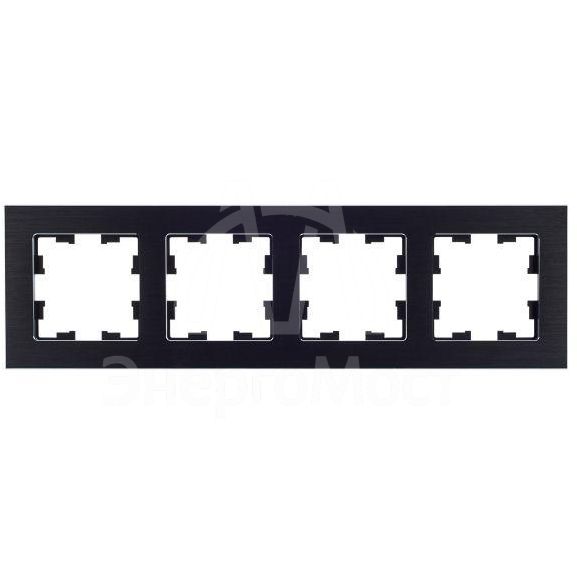 Рамка 4-м BRITE РУ-4-1-БрЧ металл черн. IEK BR-M42-M-K02