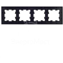 Рамка 4-м BRITE РУ-4-1-БрЧ металл черн. IEK BR-M42-M-K02