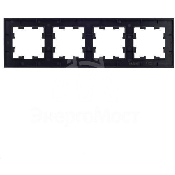 Рамка 4-м BRITE РУ-4-1-БрЧ металл черн. IEK BR-M42-M-K02