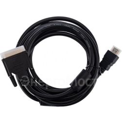 Шнур HDMI - DVI-D gold 3м с фильтрами Rexant 17-6305