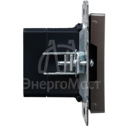 Розетка BRITE USB A+A 3.1А РЮ10-1-БрС сталь IEK BR-U21-D31-K46