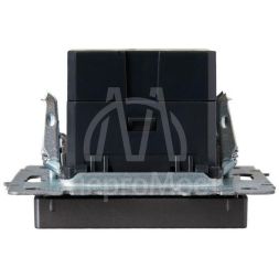 Розетка BRITE USB A+A 3.1А РЮ10-1-БрС сталь IEK BR-U21-D31-K46