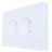 Розетка 2-мест. б/з СП ZIMA IP20 16А ПБТ безвинт. зажим бел. LEZARD 704-0200-128BQC