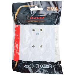 Розетка 2-мест. б/з СП ZIMA IP20 16А ПБТ безвинт. зажим бел. LEZARD 704-0200-128BQC