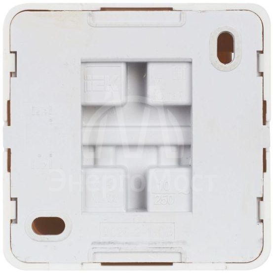 Выключатель 2-кл. ОП Октава 10А IP20 ВС20-2-1-ОБ с индикацией бел. IEK EVO21-K01-10-DC