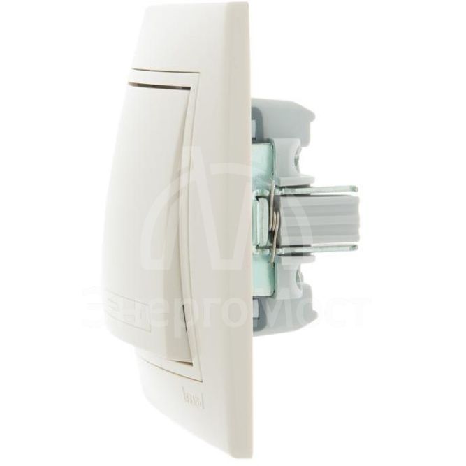 Выключатель 1-кл. СП Мира 10А IP20 со вставкой крем. LEZARD 701-0303-100