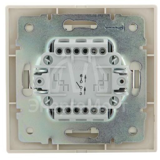 Выключатель 1-кл. СП Мира 10А IP20 со вставкой крем. LEZARD 701-0303-100